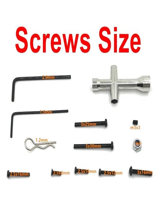 ZDingTech Screw Kit Parts for Hyper Go H14BM Screws Kit Replacement,for MJX Hyper Go Screws Replacement,for MJX 14301 14302 14209 14210 Screw Wrench Set. - Image 5